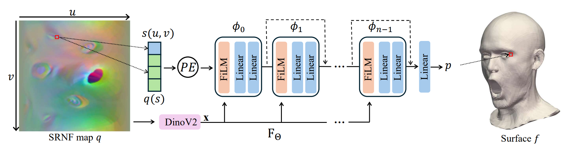 Neural SRNF network architecture teaser